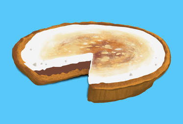 s'mores pie, butter & scotch