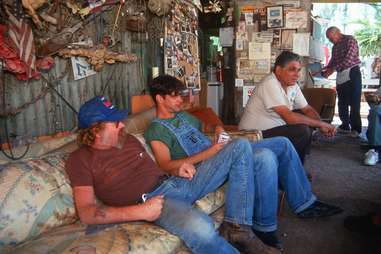 local men drinking beer