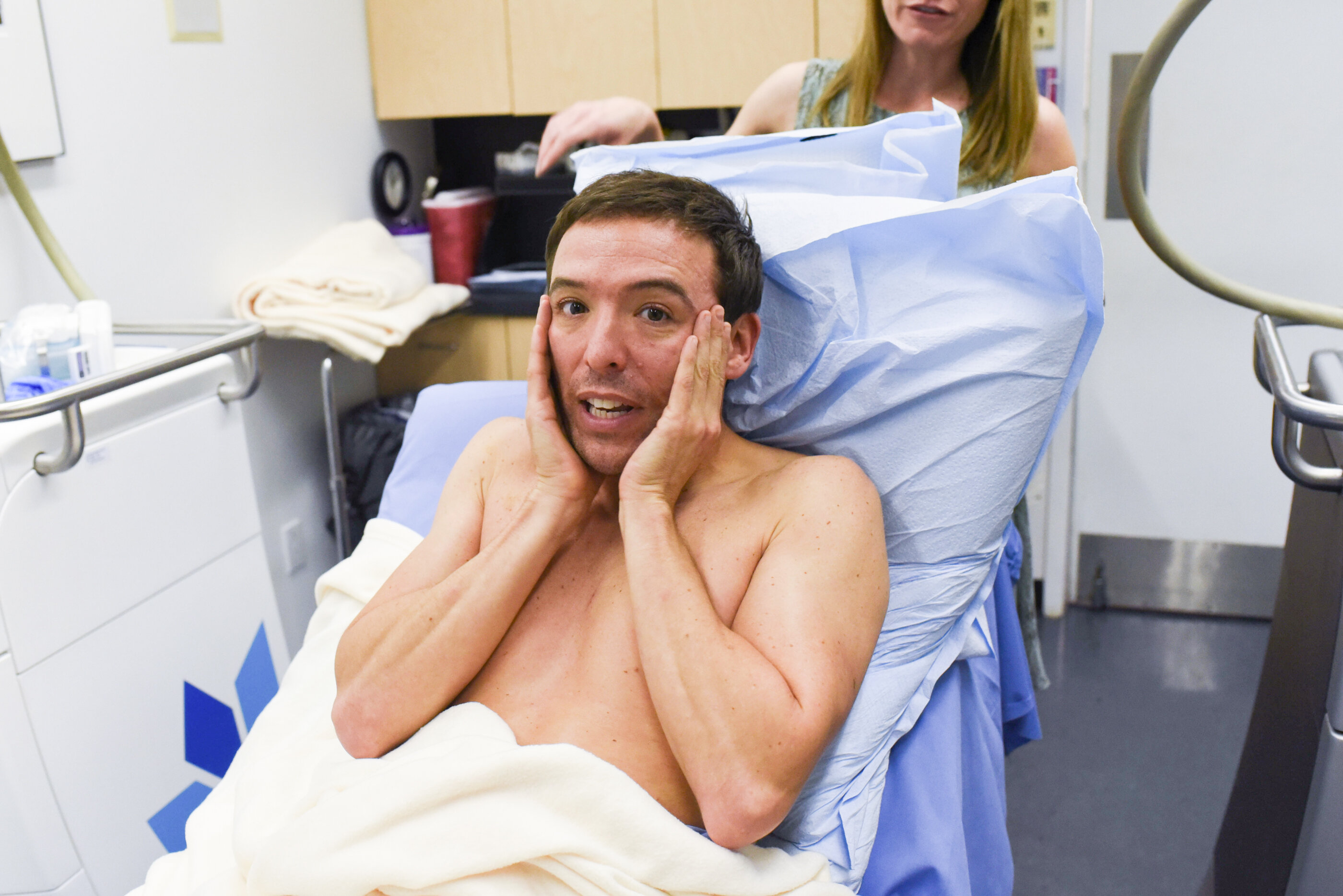 man getting fat frozen off