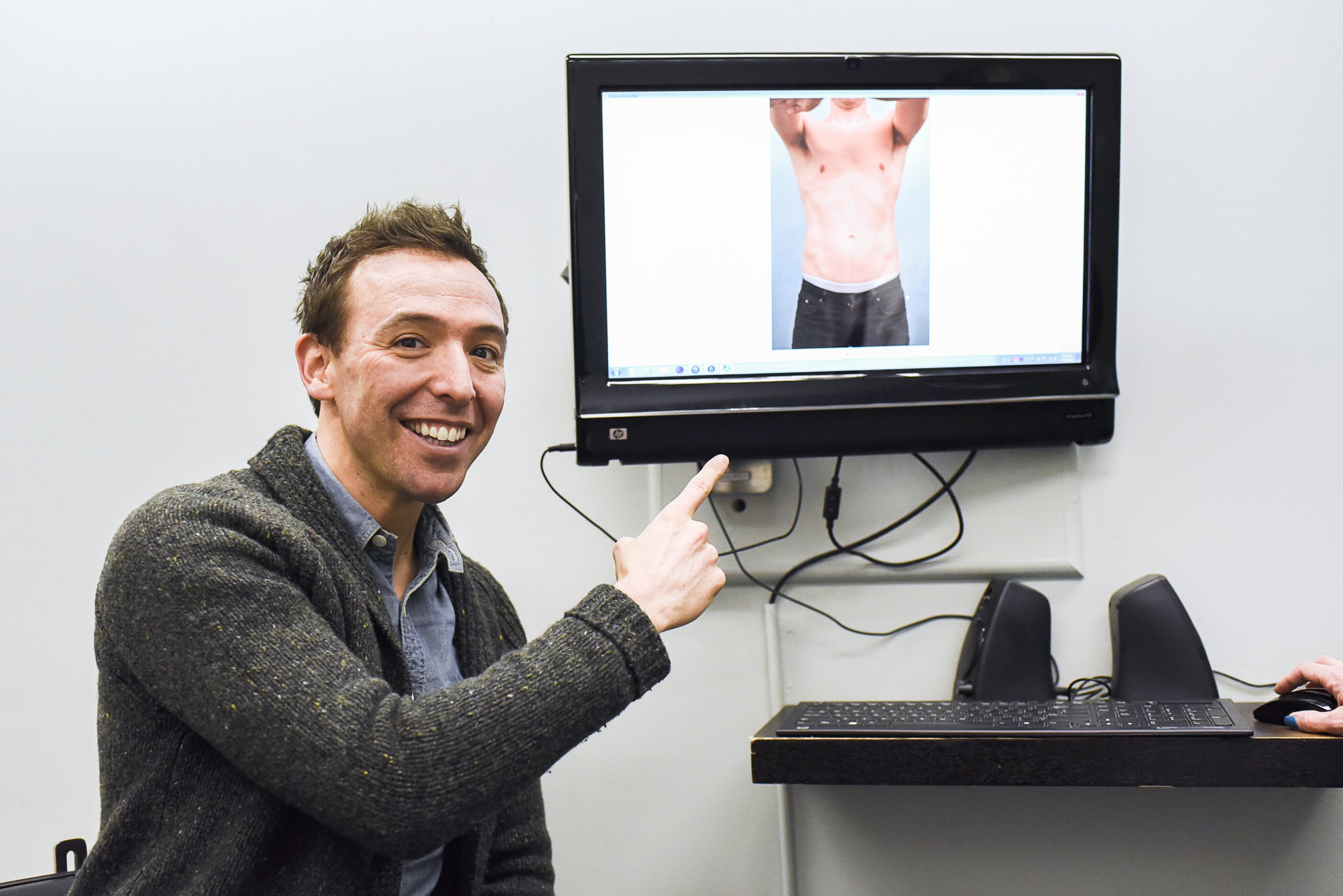 man getting fat frozen off