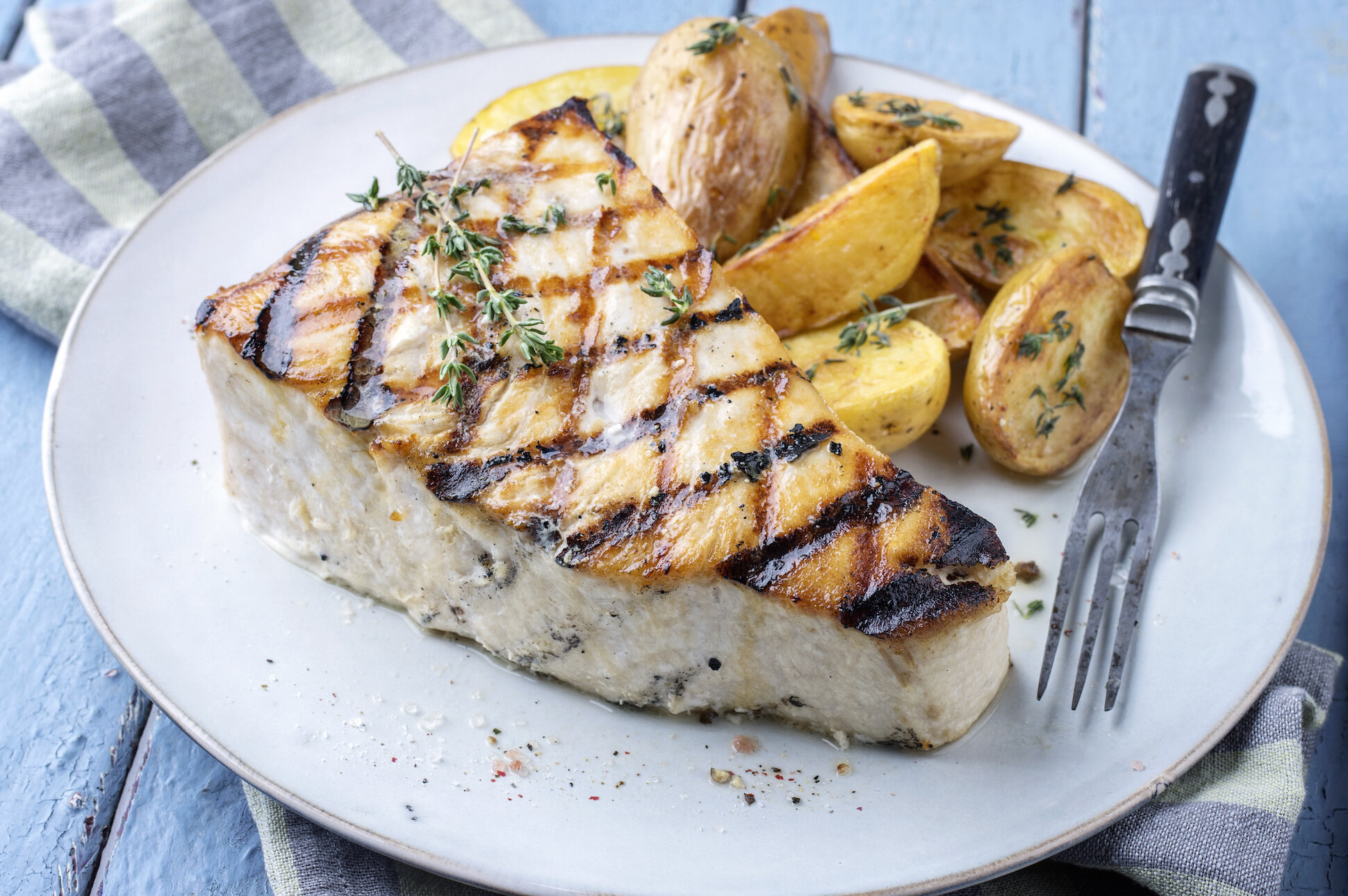barbecue swordfish steak, swordfish