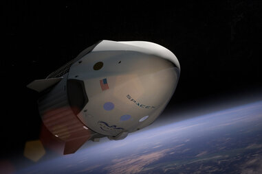 SpaceX Dragon in orbit