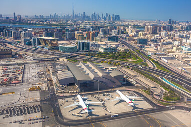 airport overhead shot