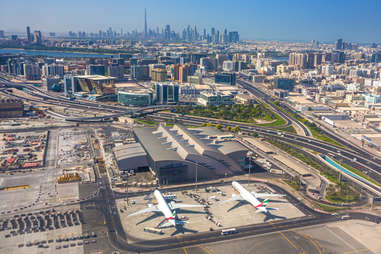 airport overhead shot