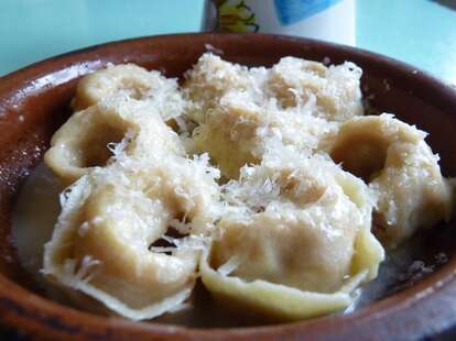 GIACOMO'S CIBO E VINO nuggets of fresh pasta stuffed with a mixture of chicken, pork, mortadella