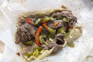 Italian beef at Johnnie's beef