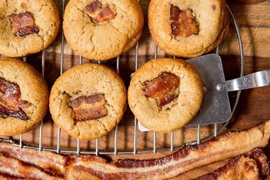 bacon and cookie pancakes