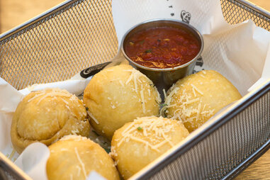 deep fried pizza knots from Soda & Swine