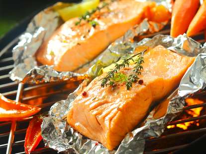 Cooking with shop tin foil