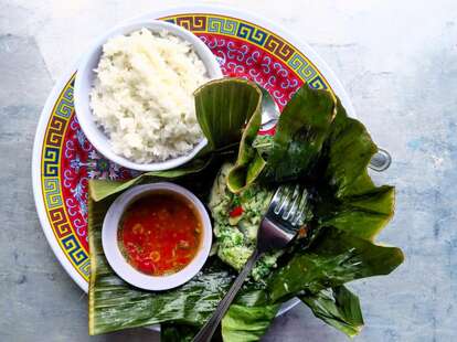 World Street Kitchen plate lettuce rice thrillist