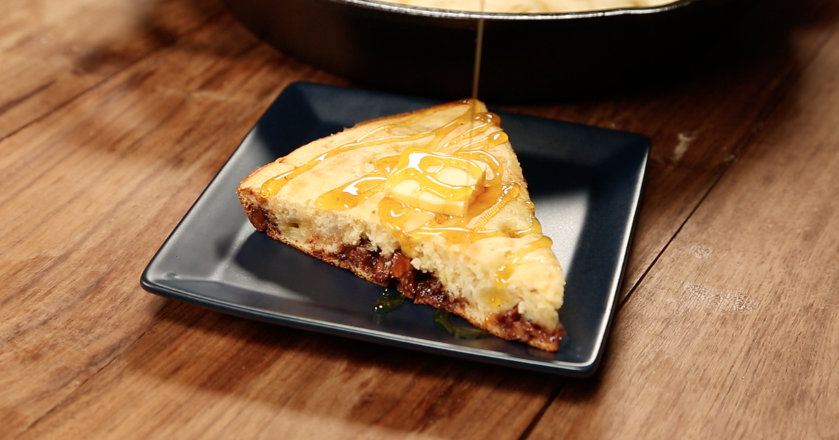 Banana Chocolate Chip Skillet Pancake Recipe Thrillist