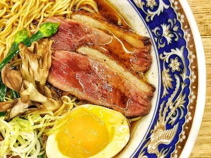 Zen Box Izakaya noodles soup egg steak thrillist