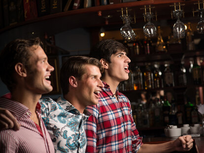 men at bar