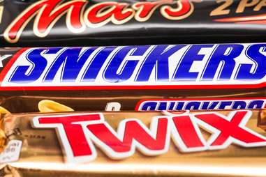twix and snickers bars