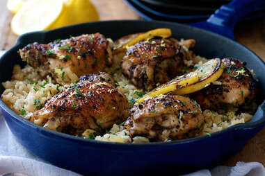 Greek chicken and lemon rice