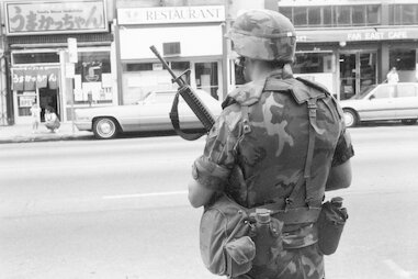 LA Riots 1992 National Guardsman