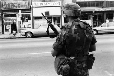 LA Riots 1992 National Guardsman