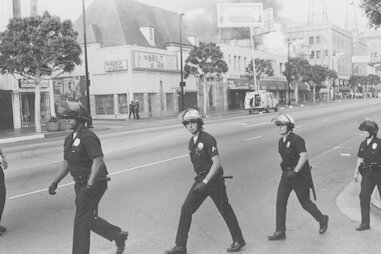 LA Riots 1992 Riot Police