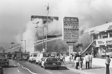 LA Riots 1992 Mini-mall Fire
