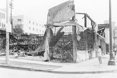 LA Riots 1992 Gutted Building