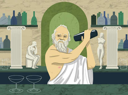 Bartender Philosopher illustration by Thrillist's Jason Hoffman
