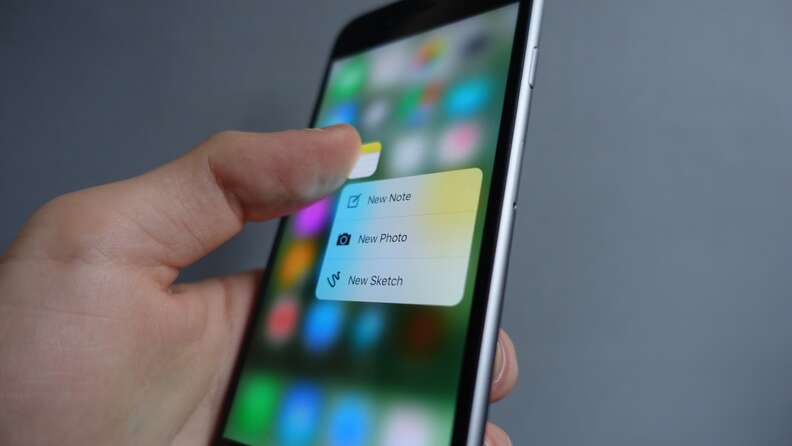3d touch menu on iPhone 6s