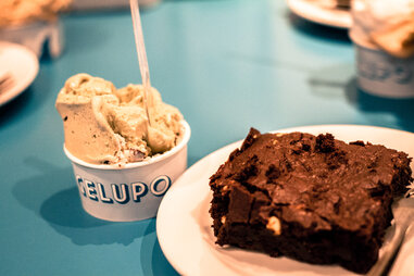 ice cream and brownie from Zilouf’s