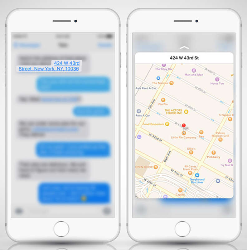 screenshots of 3d touch features on iPhone 6
