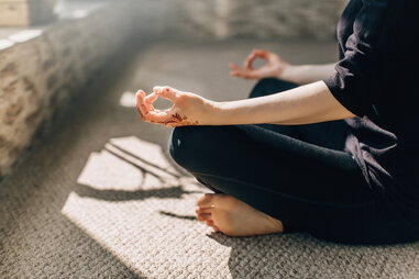woman meditating