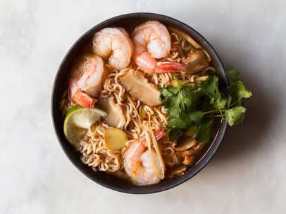 shrimp and ramen soup