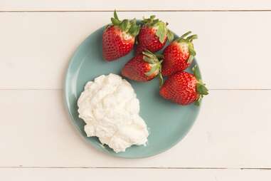 strawberries with whipped cream