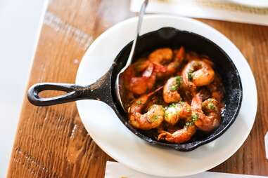 shrimp in cast iron skillet