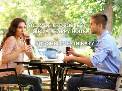 man and woman on a date