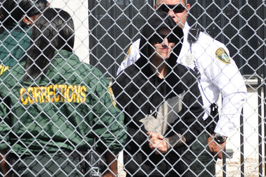 Justin Bieber leaving Miami prison