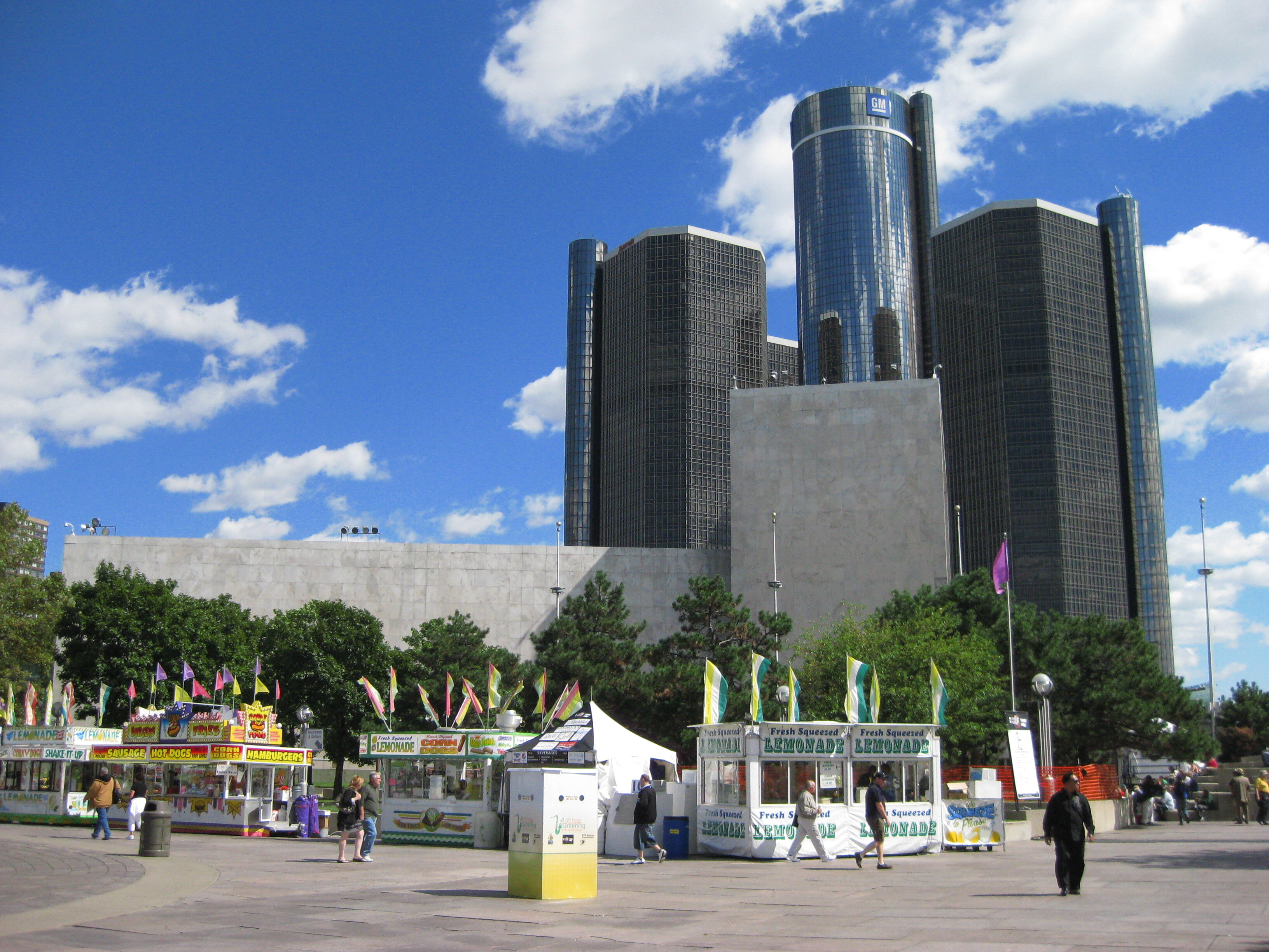 downtown detroit vendors buildings
