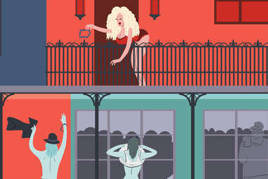 nola illustration bourbon street