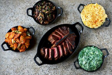 Steak and sides at Prime in Long Island