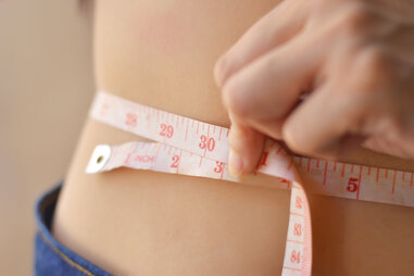 measuring tape waist weight loss