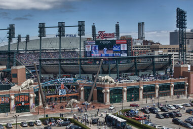 parking lot stadium detroit thrillist michigan