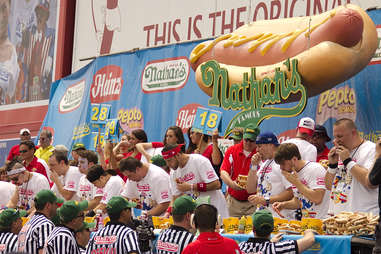 Nathan's Famous Hot Dog Eating contest NYC