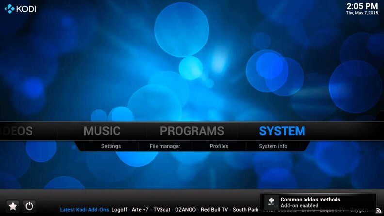 kodi streaming interface