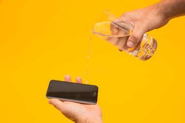 Don’t use liquids to clean iPhone