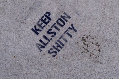 Keep Allston Shitty graffiti