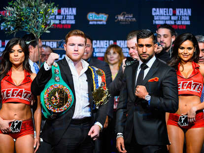 Saul “Canelo” Alvarez and Amir Khan