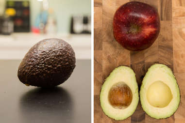 apple ripened avocado in a bag