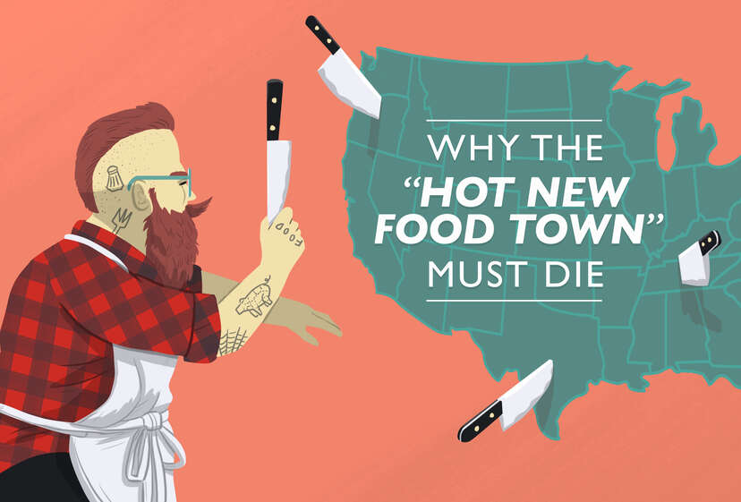 Hot New Food Town illustration
