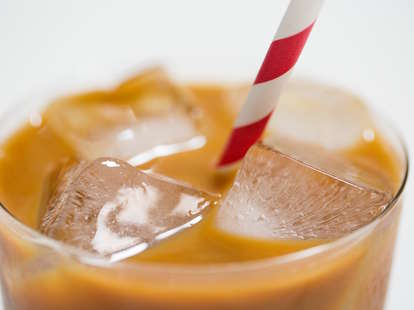 Close-up of iced coffee
