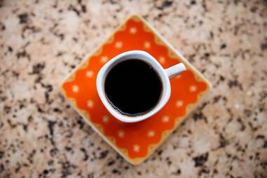 Overhead shot of coffee
