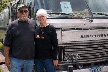 Grandparents at trailer