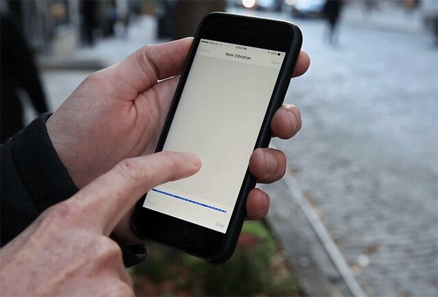 custom vibration screen on iphone 6s